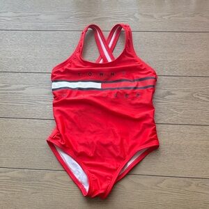 Tommy Hilfiger Kids Red One Piece Swimsuit